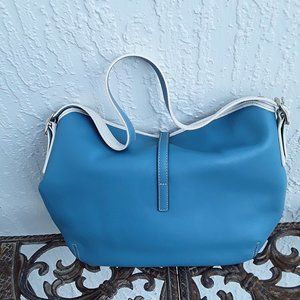 COACH Vintage Authentic Blue & White Leather Bag